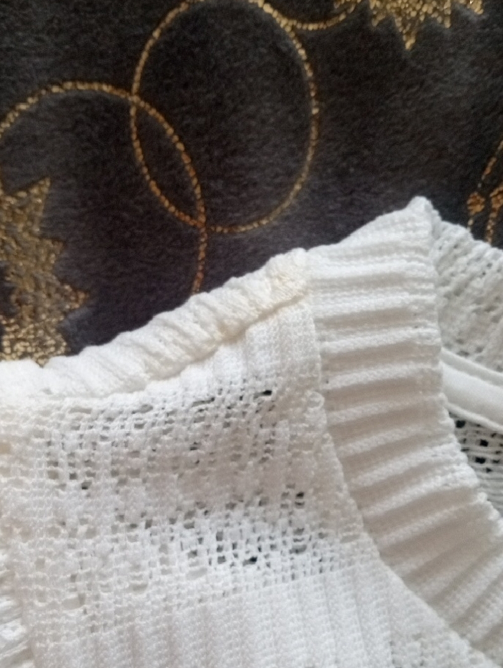 Marc New York Jeans NWT White Ruffle Sleeve Stretch Lace Tank Size S - Picture 8 of 13